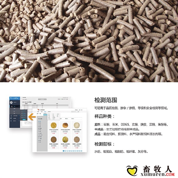 可以检测原料，半成品和成品，玉米、豆粕，麦麸，次粉和DDGS的常规指标，五大或者八大啦