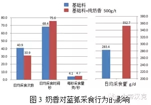 饲料风味剂对育成期蓝狐采食行为和采食量的影响