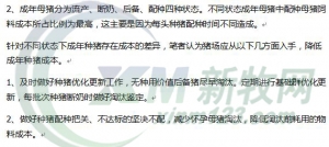成年种猪成本节约经验谈
