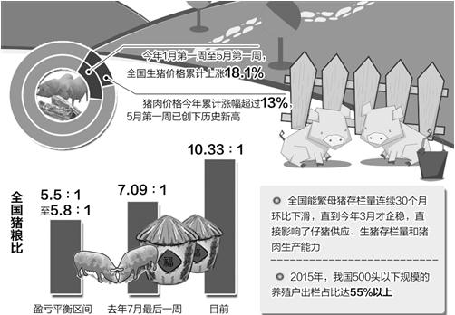 养猪业大而不强导致猪肉价格每隔几年出现大幅波动